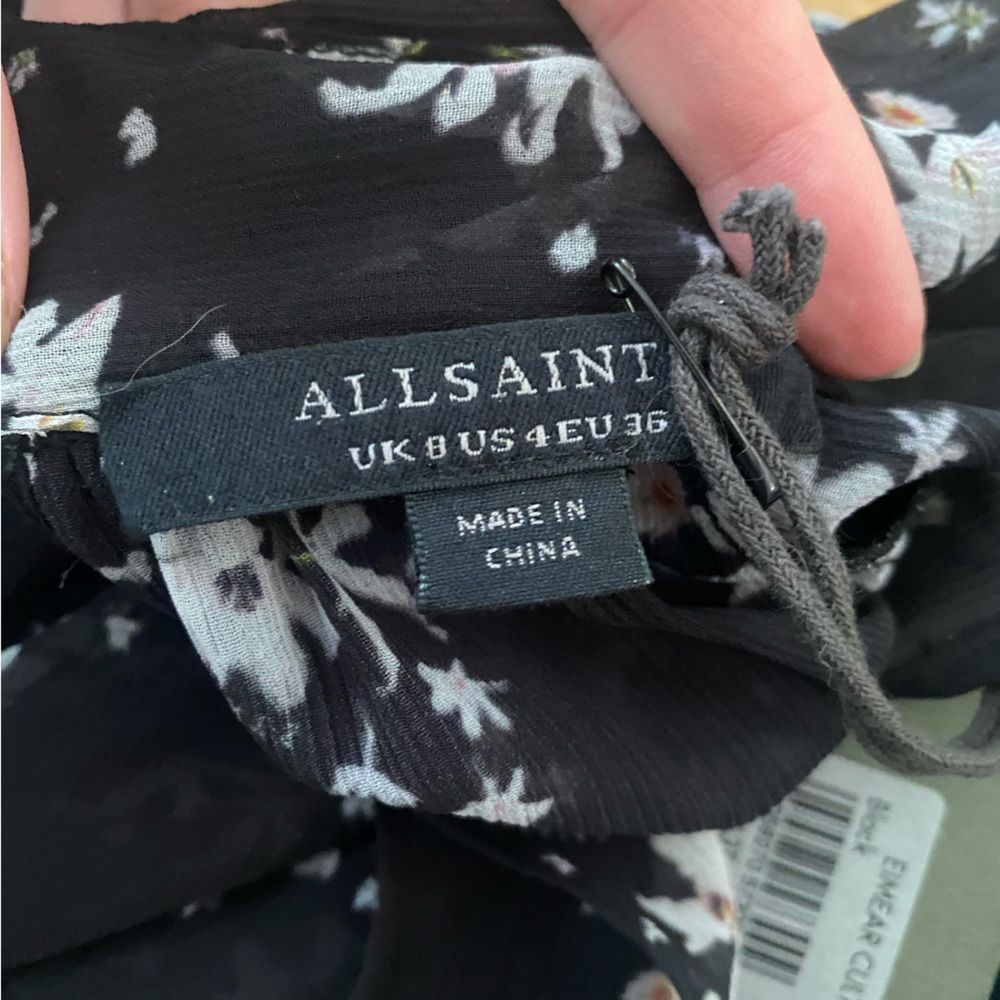 All Saints | NWT Eimear Cultivar Sheer Long Sleeve Maxi Dress - Picture 9 of 10